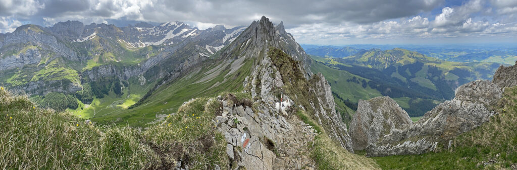 Rundwanderung Wasserauen - Ebenalp - Schäfler - Mesmer - Wasserauen - Panorama 2