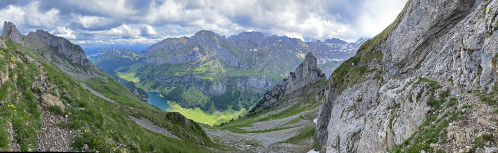 Rundwanderung Wasserauen - Ebenalp - Schäfler - Mesmer - Wasserauen - Panorama 3