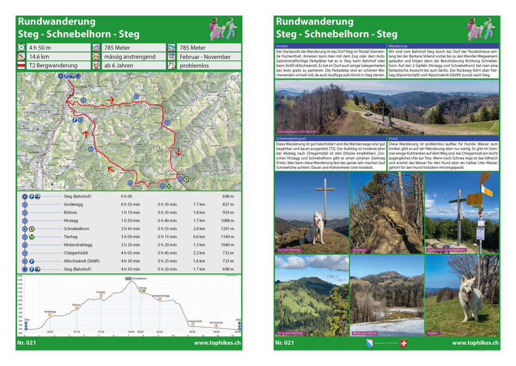 Rundwanderung Steg - Schnebelhorn - Factsheet