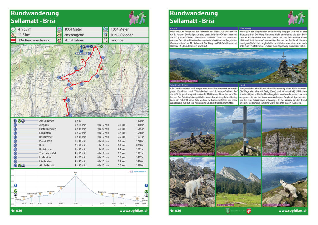 Rundwanderung Sellamatt - Brisi - Factsheet