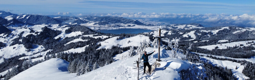 Schneeschuhwanderung Sattelegg - Chli Aubrig - Panorama 1