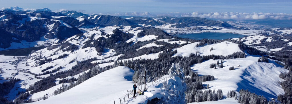 Schneeschuhwanderung Sattelegg - Chli Aubrig - Panorama 2