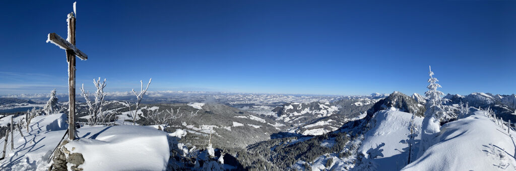 Schneeschuhwanderung Sattelegg - Chli Aubrig - Panorama 3