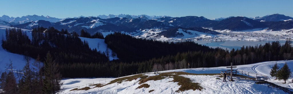 Schneeschuhwanderung Bräggerhof - Stockchrüzli - Gueteregg - Panorama 2