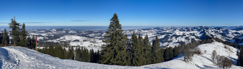 Schneeschuhwanderung Gonten - Hundwiler Höhi - Panorama 3