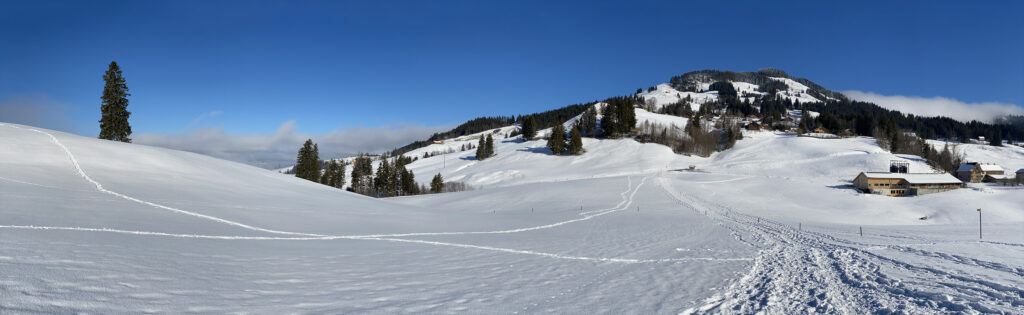 Schneeschuhwanderung Brülisau - Fähnerenspitz - Panorama 2