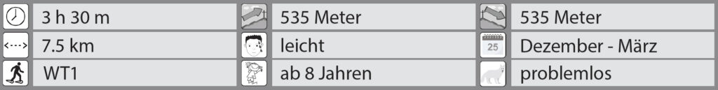 Schneeschuhwanderung Müselen - Tanzboden - Facts