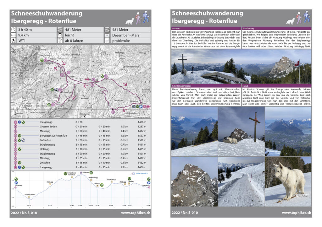 Schneeschuhwanderung Ibergeregg - Rotenflue - Factsheet