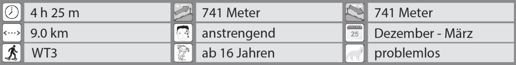 Schneeschuhwanderung Oberiberg - Roggenstock - Facts