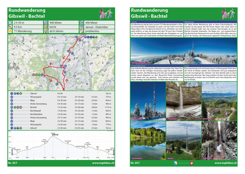 Rundwanderung Gibswil - Bachtel - Factsheet