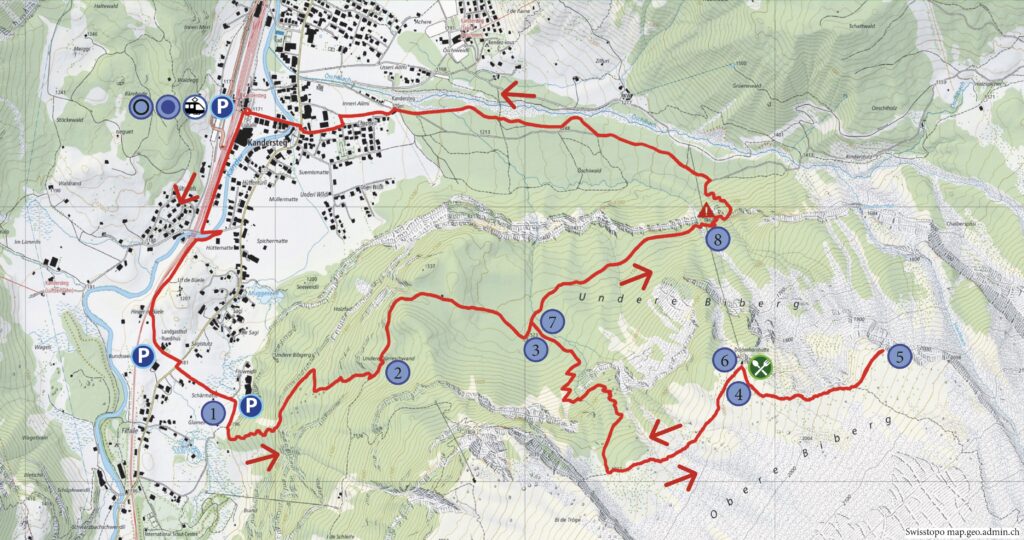 Rundwanderung Kandersteg - Doldenhornhütte SAC - Wanderkarte