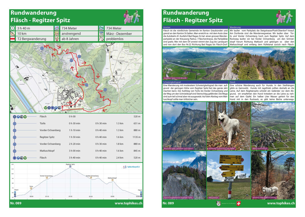Rundwanderung Fläsch - Regitzer Spitz - Factsheet