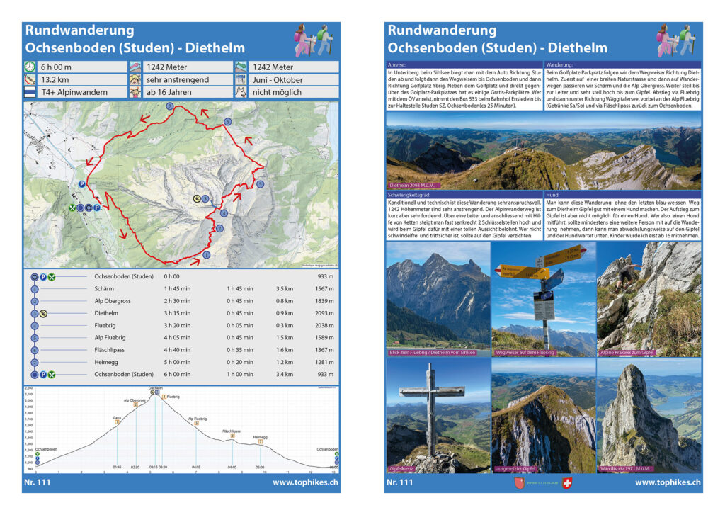 Rundwanderung Ochsenboden (Studen) - Diethelm - Factsheet