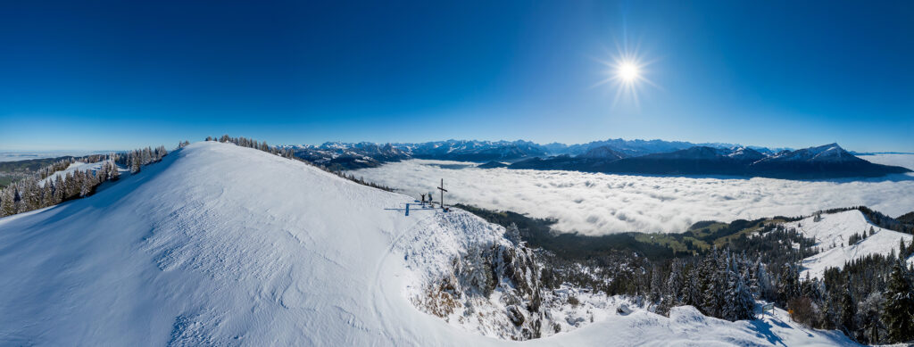 Schneeschuhwanderung Schönalphütte - Wildspitz - Gnipen - Panorama 1