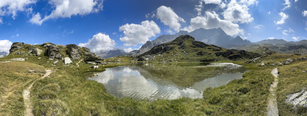 Wasserweg zu den 6 Lejin‘s 6 Seen Wanderung Furtschellas - Panorama 2