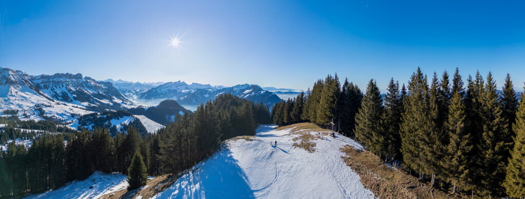 Schneeschuhwanderung Heiligkreuz - First - Farnere (Entlebuch) - Panorama 2