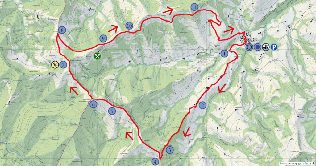 Rundwanderung Libingen - Schnebelhorn - Wanderkarte