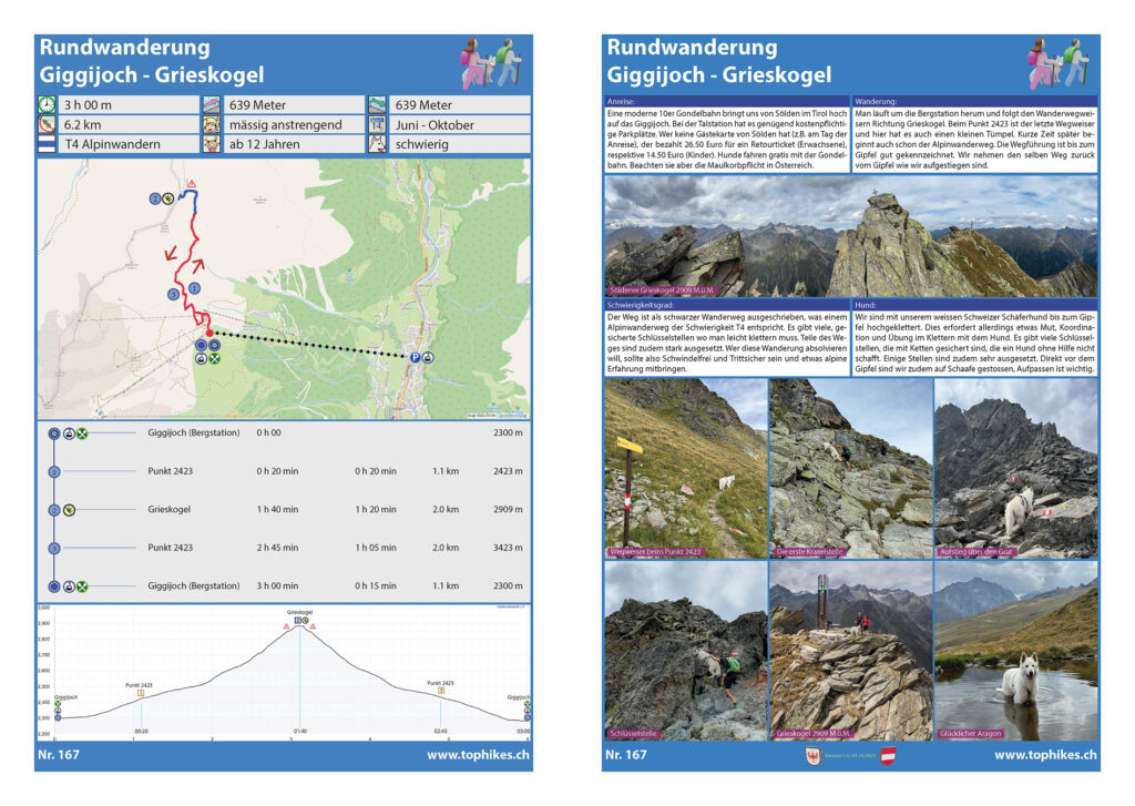 Rundwanderung Giggijoch - Grieskogel - Factsheet