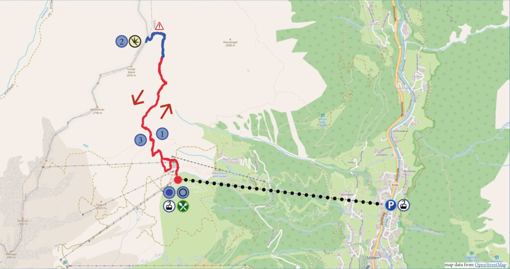 Rundwanderung Giggijoch - Grieskogel - Wanderkarte