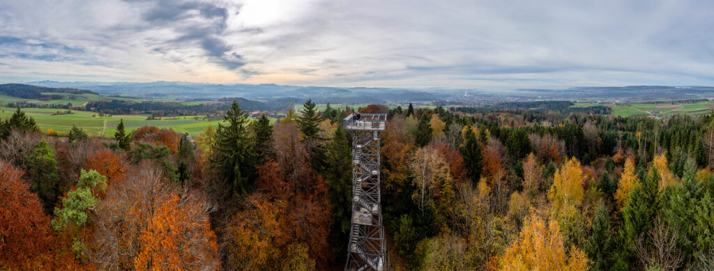 Rundwanderung Forsthof Egg (Thundorf) - Stählibuckturm - Panorama 1