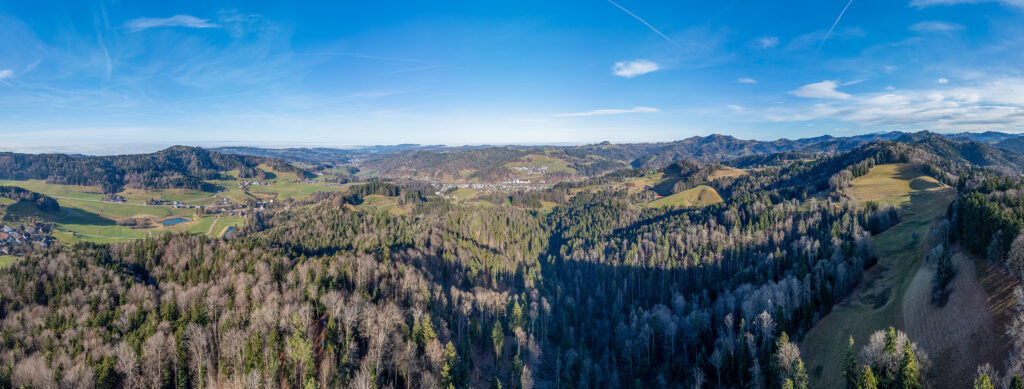 Rundwanderung Bauma - Giessenfälle - Hohenegg - Panorama 3