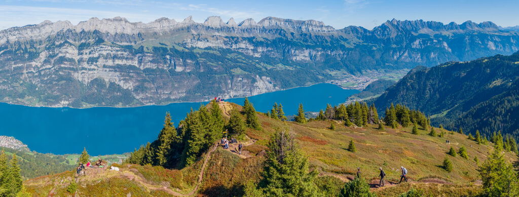 4 Gipfel Wanderung Flumserberg Tannebodenalp - Maschgenkamm - Panorama 1
